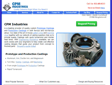 Tablet Screenshot of cpm-industries.com